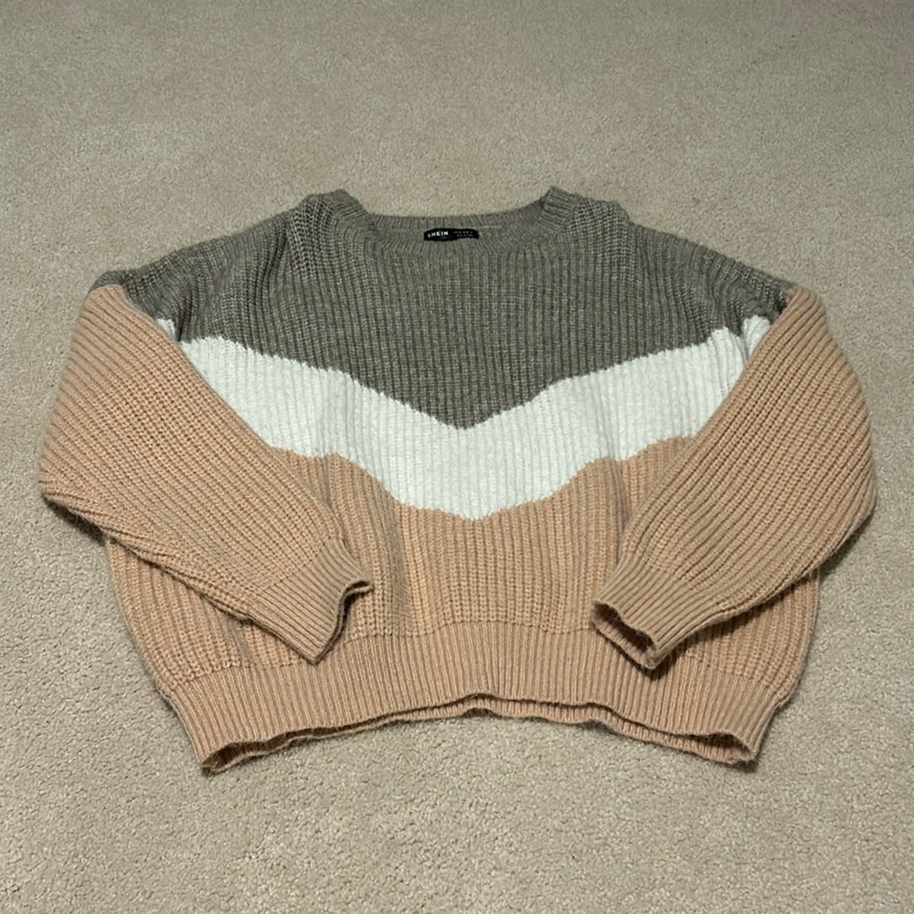 Shein Striped Chunky Sweater